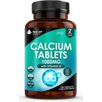 New leaf health Calcium & Vitamin D3, 120 Tablets High Strength 1000mg Per Serving in Turquoise