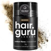 Hair Guru London Natural Cotton Hair Thickening Fibres Sample 5g in Medium Brown