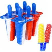 Hinsinc Tricolour 6 Twister Shape Ice Pop Mould | Size: 0.6m2