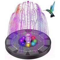 KORVIXA LED Solar Panel Powered Fountain Pump in Black | Size: 100 cm