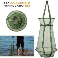 KORVIXA 2pc Fishing Mesh Trap Collapsible in Green