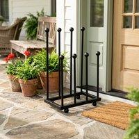 KORVIXA 4 Pair Wellington Boot Shoe Rack Stand in Black | Size: 500mm