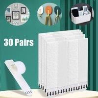 NESTLUNE 30 Pairs Strip Self Adhesive Damage Free Wall Hanging Photo in White | Size: 10000mm x 520mm