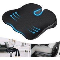 NESTLUNE Universal Memory Foam Car Seat Cushion For Driving Wedge in Black | Size: 100 cm x 190 cm