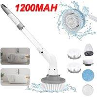 KORVIXA Electric Spin Scrubber Turbo Scrub Cleaning Brush in White | Size: 100 cm
