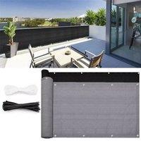 NESTLUNE Garden Screen Privacy Netting Windbreak UV Protection Fence Grey | Size: 100 cm x 15 cm