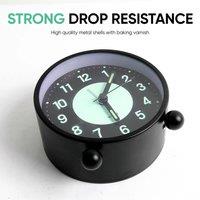 NESTLUNE Alarm Clock Bedside No Ticking Battery Power Silent in Black | Size: 100 cm x 15 cm