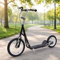 STILVORA Kids Scooter with Dual Brakes & Adjustable Handlebar in Black