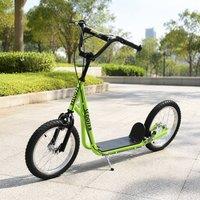 STILVORA Kids' Scooter with Dual Brakes & Adjustable Height in Green