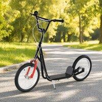 STILVORA Kids' Scooter with Dual Brakes & Adjustable Height in Black
