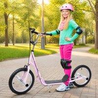 STILVORA Kids Scooter with Adjustable Height & Dual Brakes in Pink