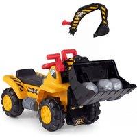CASART 3-in-1 Ride on Excavator Bulldozer Kids Push Car with Engine Sound in Yellow
