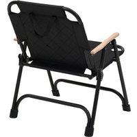 KORVIXA Black Folding Camping Chair | Size: 0-1 m