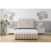 Comfort Beds Sara Naples Divan With Mattress 2 Drawers Left Side -54 Headboard-Footboard in Light Sand | Size: Small Single