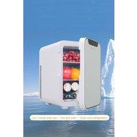 Living and Home 16L Dual-Use Mini Refrigerator with Glass Door in White