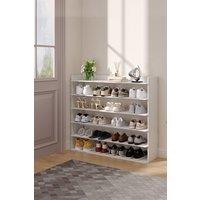 Living and Home 6-Tier Shoe Rack Shoe Cabinet for Entryway 102CM W in White
