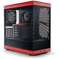 Hyte Y40 Modern Aesthetic Panoramic Tempered Glass Mid-Tower ATX Compu in Red