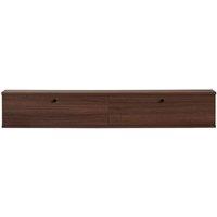 CALICOSY Wall-Mounted TV Unit With 2 Drop-Down Doors, 160 Cm Wide - ROY in Walnut