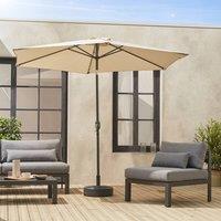 sweeek 3m Round Centre Pole Parasol in Light Sand