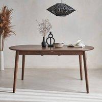 sweeek 6 To 8-seater Extendable Oval Dining Table in Dark Brown