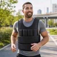 STILVORA Adjustable Weighted Vest with 38 Weight Bags in Black