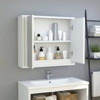 STILVORA Bathroom Mirror Cabinet Wall Mounted in White