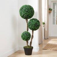 STILVORA Artificial Boxwood Tree 90 cm in Pot in Green