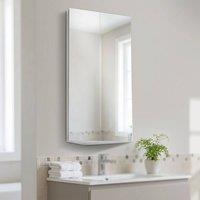 STILVORA Bathroom Corner Cabinet with Mirror 30 cm in Silver
