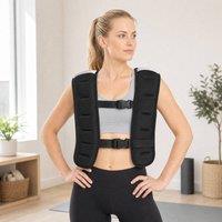 STILVORA 10 kg Weighted Vest with Reflective Strips in Black