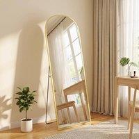STILVORA Full Length Mirror with Stand & Wall Mount Gold