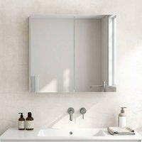 STILVORA Bathroom Mirror Cabinet with Adjustable Shelf White