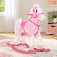STILVORA Children's Rocking Horse with Sound Pink