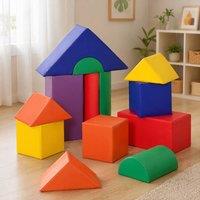 STILVORA 11-Piece Soft Play Set with Foam Blocks in Multicolour