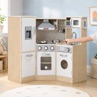 STILVORA Children's Play Kitchen with Storage White