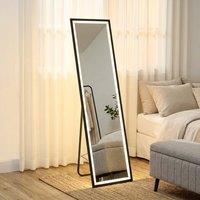 STILVORA Full Length Mirror 150 x 40 cm with LED Lights Black