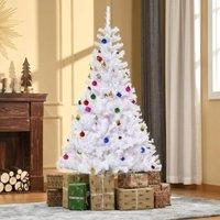 STILVORA Artificial Christmas Tree 150 cm with Decorations White
