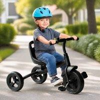 STILVORA Children's Tricycle with Adjustable Seat Black