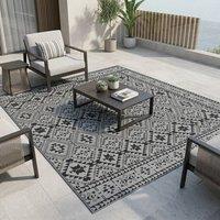 STILVORA Outdoor Rug 182 x 274 cm Reversible Design in Grey