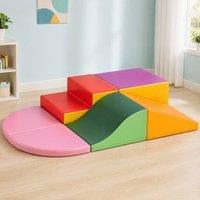 STILVORA 6-Piece Soft Play Set for Climbing & Crawling in Red
