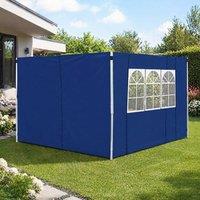 STILVORA Gazebo Side Panels 3 m with Window in Blue
