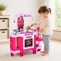 STILVORA Children's Kitchen Play Set 38-Piece Pink
