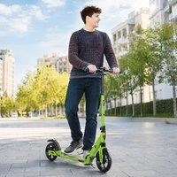 STILVORA Foldable Scooter with Dual Brake & Adjustable Handlebar in Green