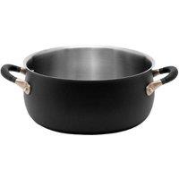 Meyer Accent 24cm Stainless Steel Casserole, Induction Suitable in Black