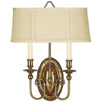 Netlighting Cambridge 2 Light Wall Light Burnished Brass in Yellow
