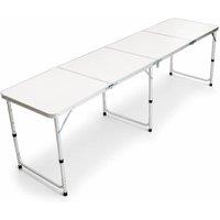 Oypla 8ft Folding Outdoor Camping Table in White