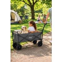 Neo Folding Wagon Garden Cart 138L 120kg in Grey
