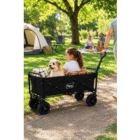 Neo Folding Wagon Garden Cart 138L 120kg in Black