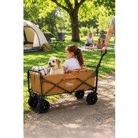 Neo Folding Wagon Garden Cart 138L 120kg in Khaki