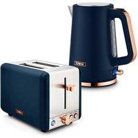 Tower Cavaletto Jug Kettle, 2 Slice Toaster in Navy