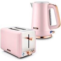 Tower Cavaletto Jug Kettle, 2 Slice Toaster in Pink